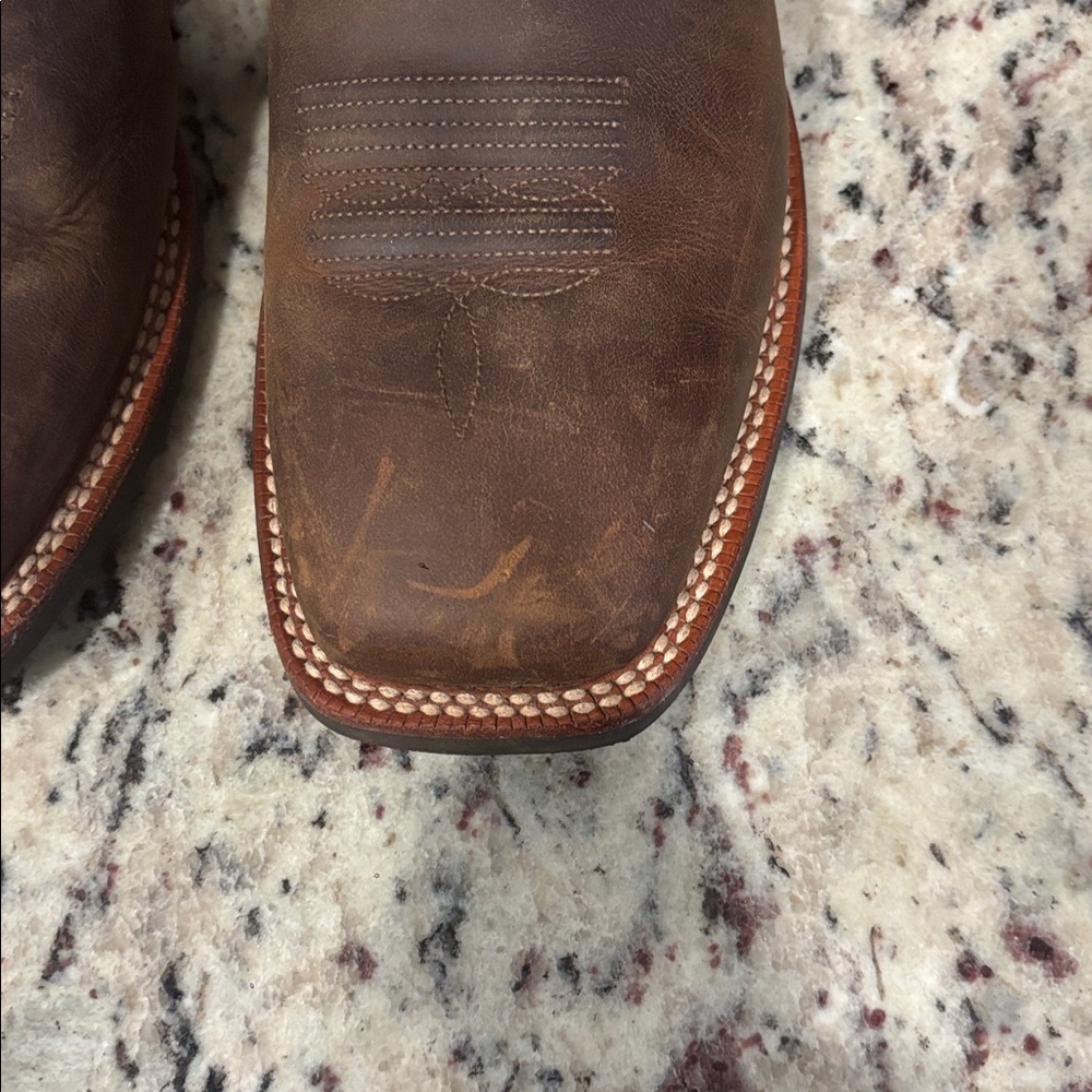Men’s Ariat 11 EE 10027165 Brown Leather Boots Shoes Work School Casual Dressy - Picture 9 of 17